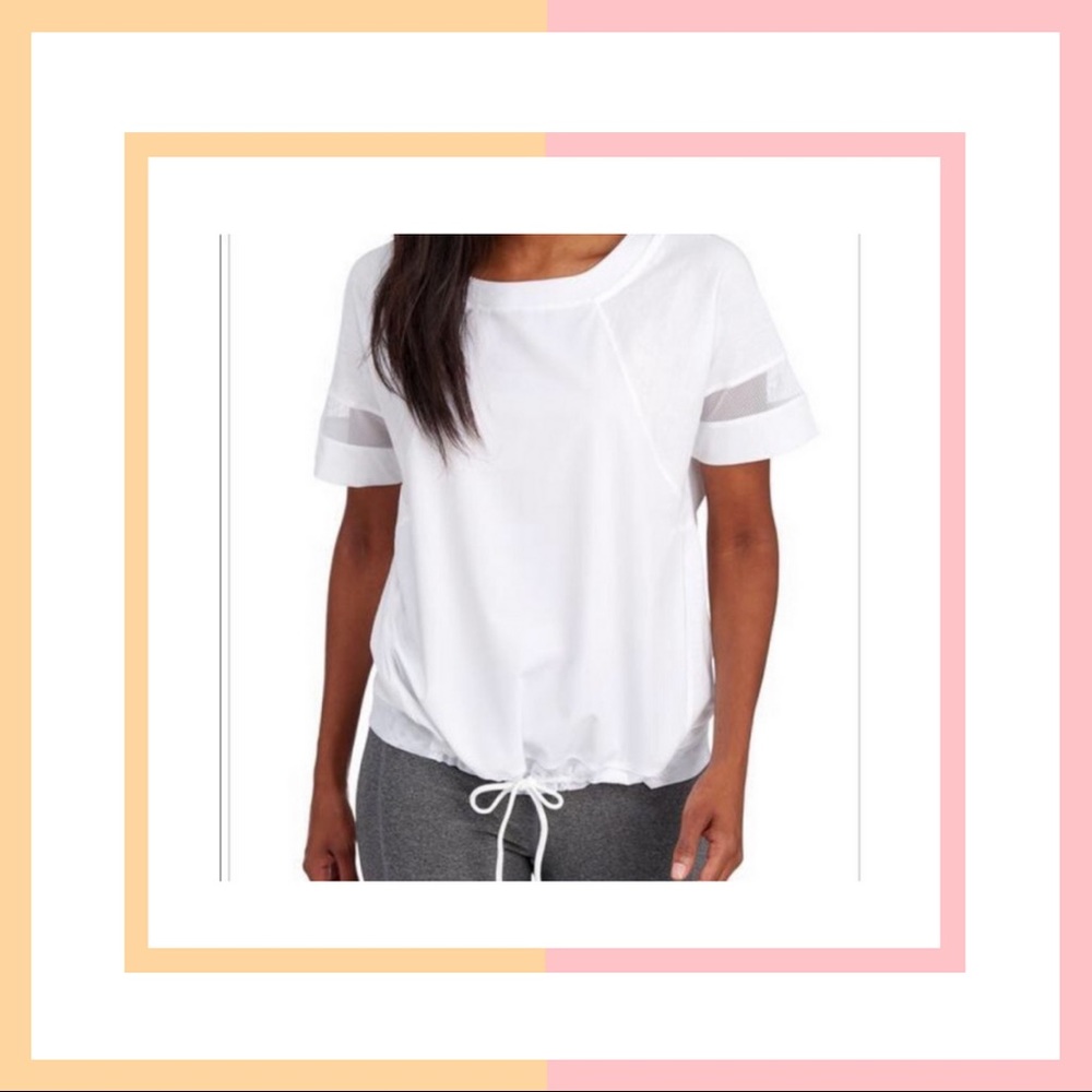 Mesh Athletic Tank Top XL White